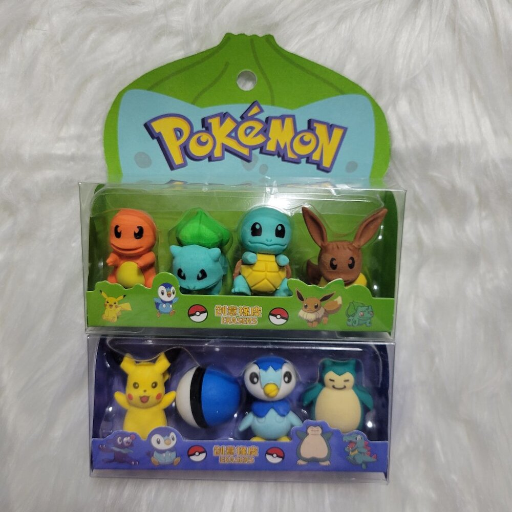 Set of 2 Boxed Pokémon 3D Erasers